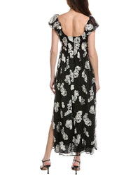 Rebecca Taylor Ribbon Lace Silk Maxi Dress