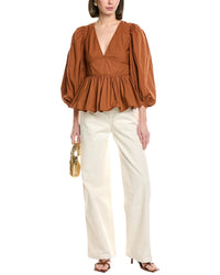 Staud Luna Top Brown Multi