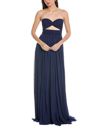 Michael Kors Collection Chiffon Gown Blue 8