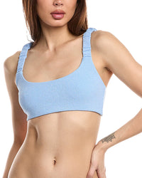 Beach Riot Effie Bikini Top Blue
