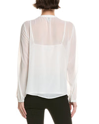 Anne Klein Ruffle Front Chiffon Blouse