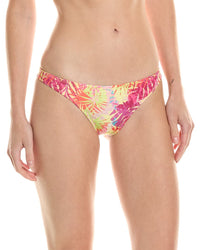 Ramy Brook Palm Printed Isla Bikini Bottom Black