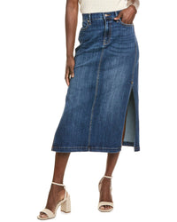 7 For All Mankind Midi Skirt Blue