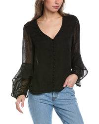 Walker&Wade Bardot Silk Top Regular 0 (XS) Black