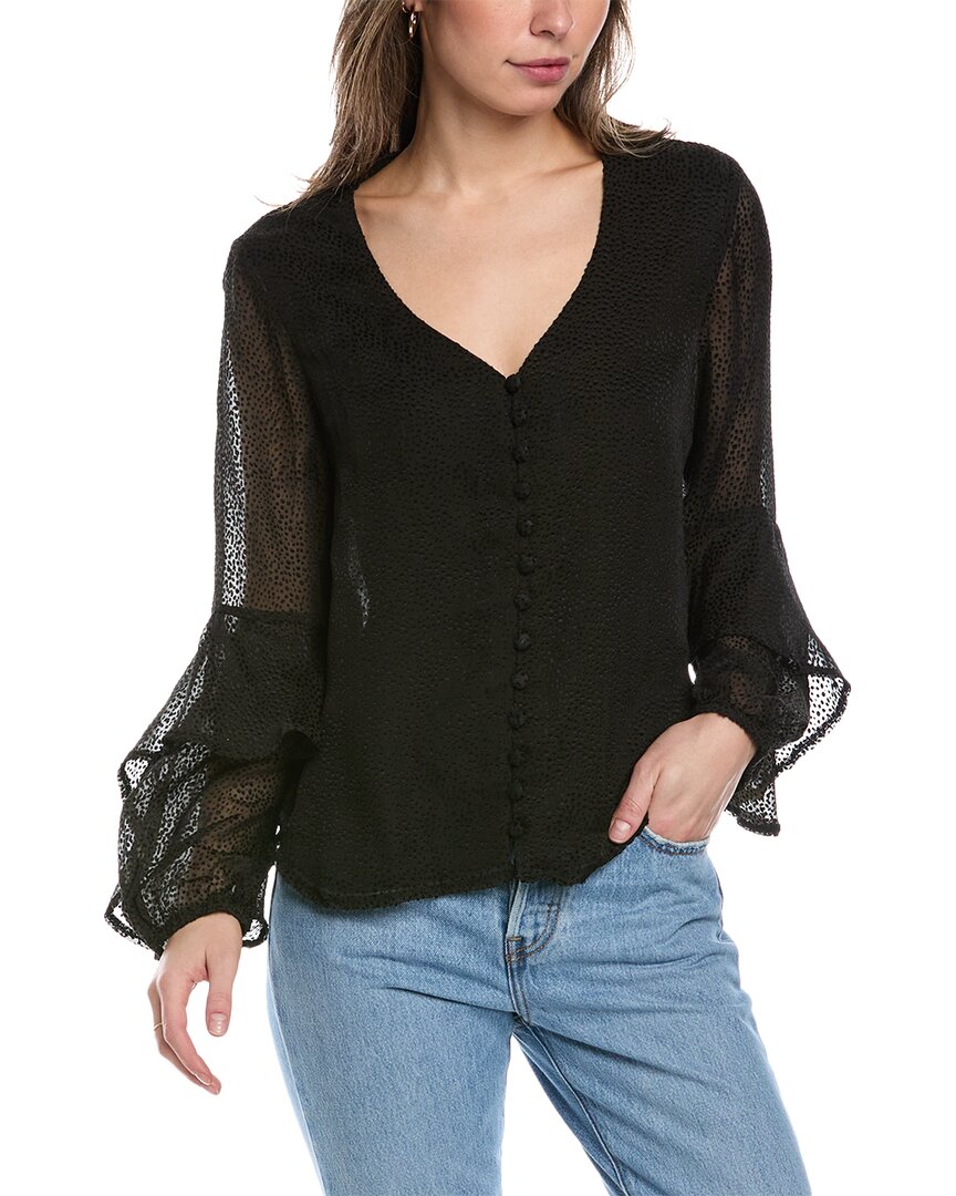 Walker&Wade Bardot Silk Top Regular 0 (XS) Black