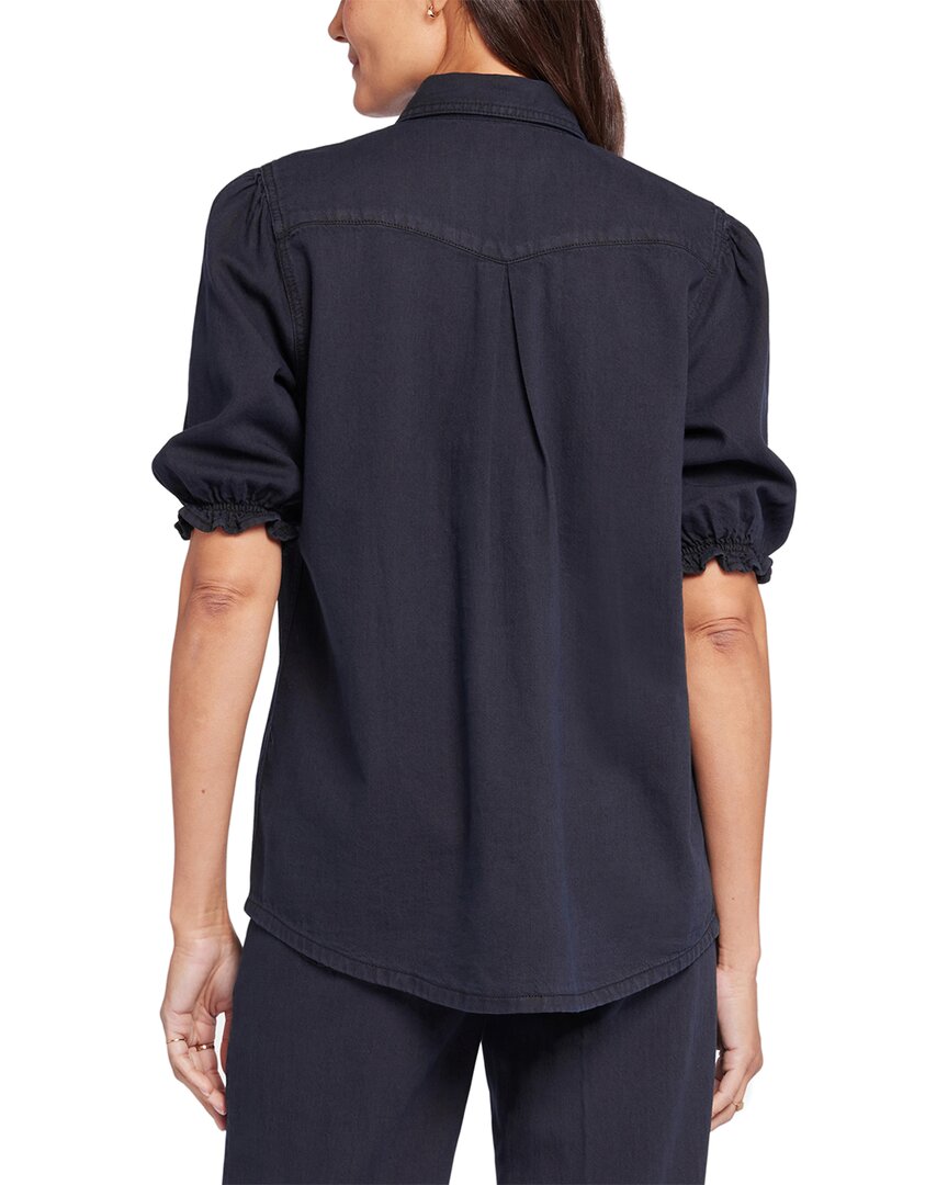 Nydj Smocked Sleeve Denim Shirt
