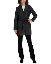 Tahari Nicole Leather Coat