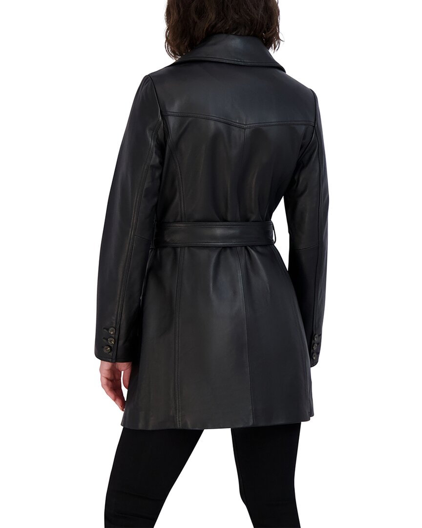 Tahari Nicole Leather Coat