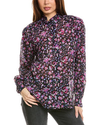 Isabel Marant E'toile Silk-Blend Blouse Black