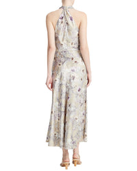 Vince Wild Flower Cowl Neck Halter Dress