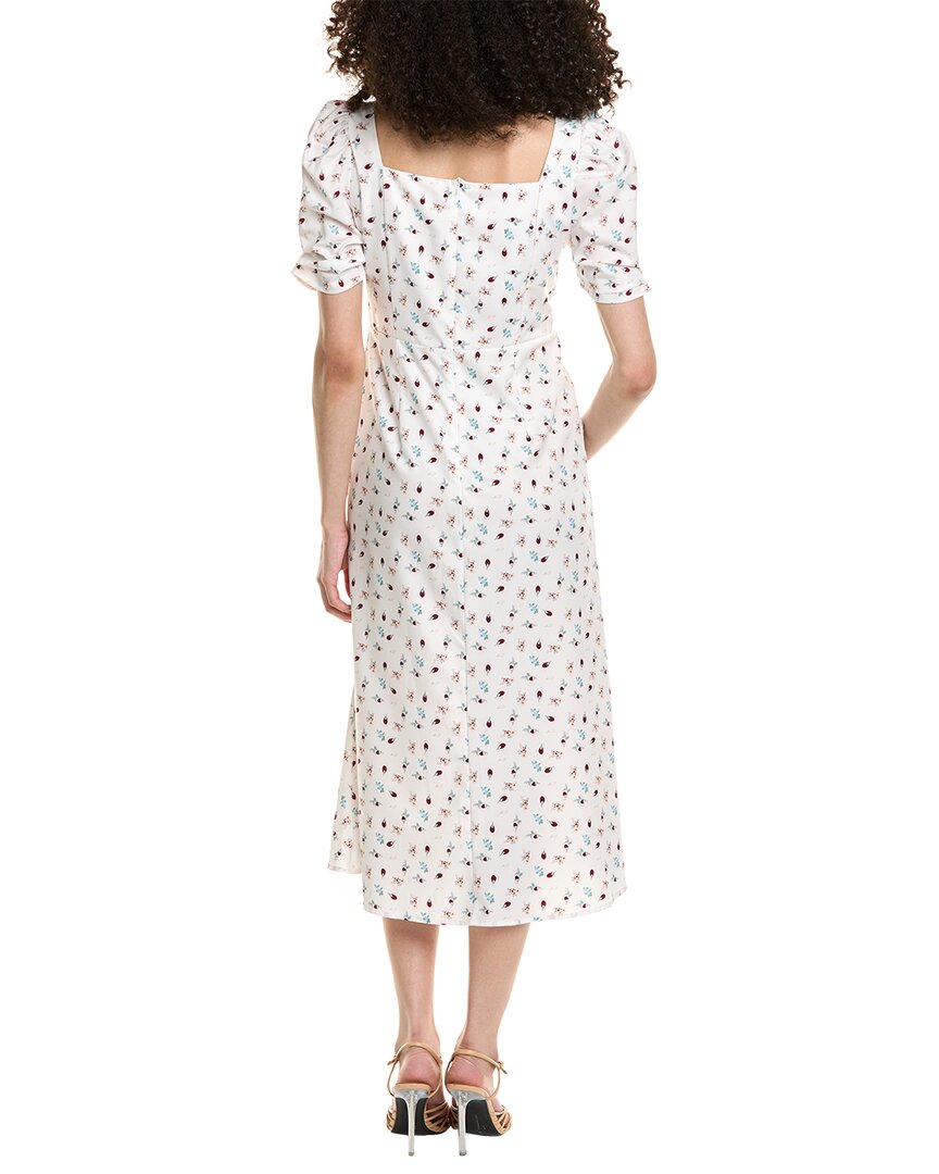 Colette Rose Puff Sleeve Midi Dress