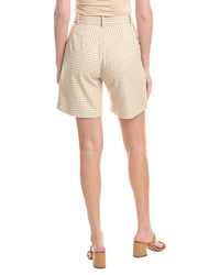 Gracia Houndstooth Pattern Half Length Short Pants