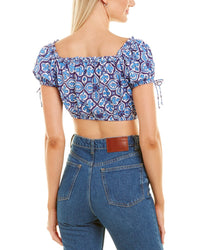 Celina Moon Short Sleeve Crop Top