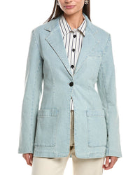 Proenza Schouler White Label Freya Denim Blazer Blue
