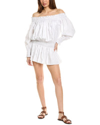 Norma Kamali Peasant Mini Dress White