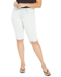 Nydj Plus Knee Capri Riveted Ss Slits Jean