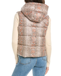 Unreal Fur Python Print Puffer Vest