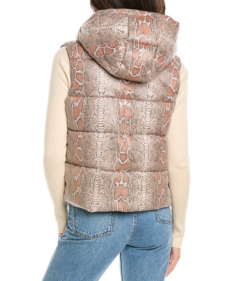 Unreal Fur Python Print Puffer Vest