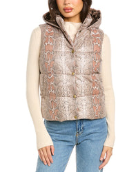 Unreal Fur Python Print Puffer Vest