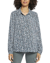 Nydj Modern Blouse Multi Regular 00 (XXS)