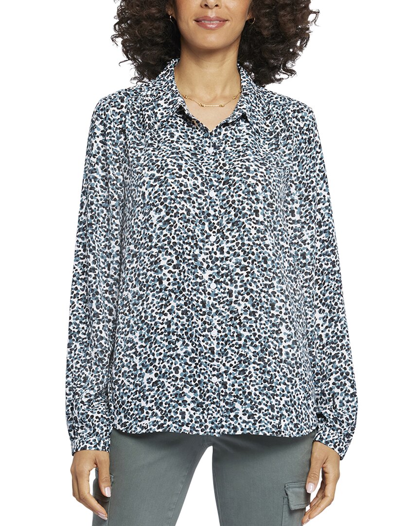 Nydj Modern Blouse Multi Regular 00 (XXS)