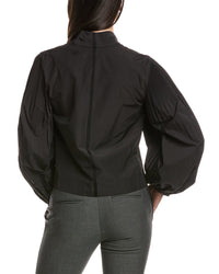 Derek Lam 10 Crosby Lupa Pleated Sleeve Top