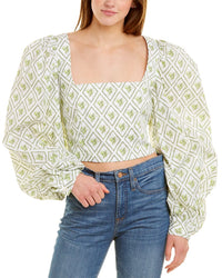 Caroline Constas Elliot Top White Regular 00 (XXS)