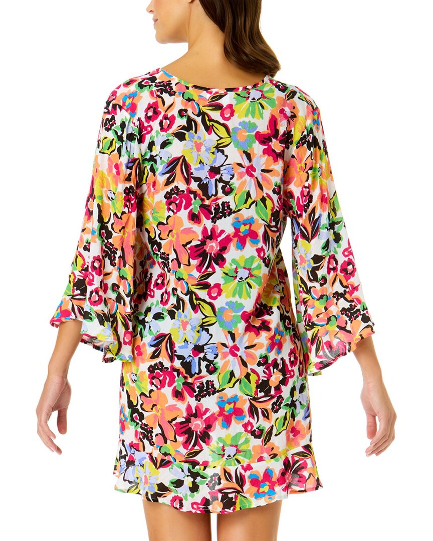 Anne Cole Flounce V Neck Tunic