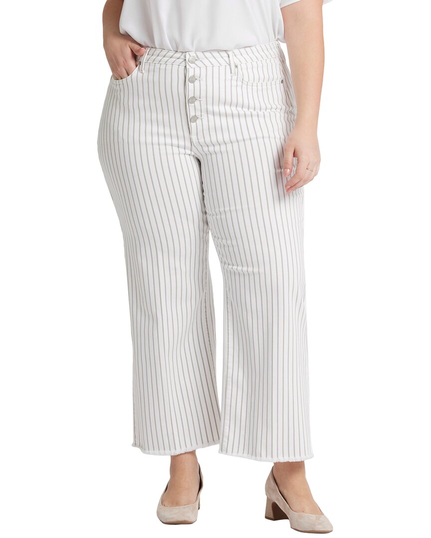 Nydj Plus Teresa Beach Cruise Stripe Ankle Crop Jean