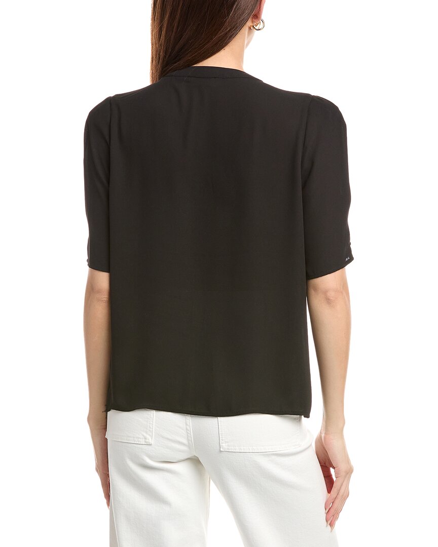 T Tahari Tie-Neck Woven Top