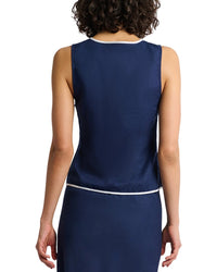 Onia Air Linen Tie Front Tank