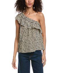 Emmie Rose One-Shoulder Top Regular 0 (XS) Brown Multi