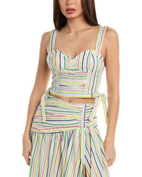 Carolina Herrera Corset Cropped Bodice 6 Green