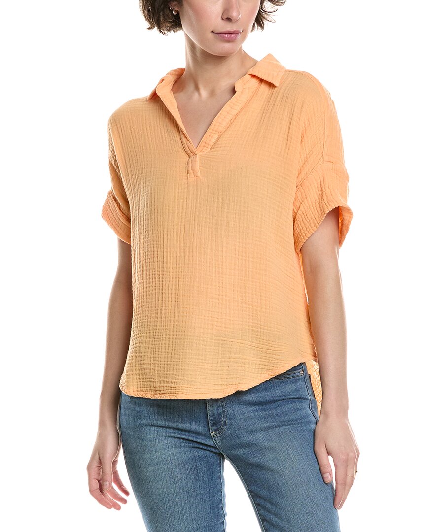 Michael Stars Gigi Popover Top Regular 0 (XS) Orange