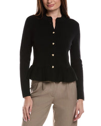 Bruno Magli Bruno Magli Merino Wool Peplum Sweater Jacket