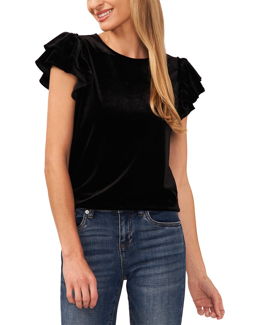 Cece Double Ruffle Sleeve Knit Top