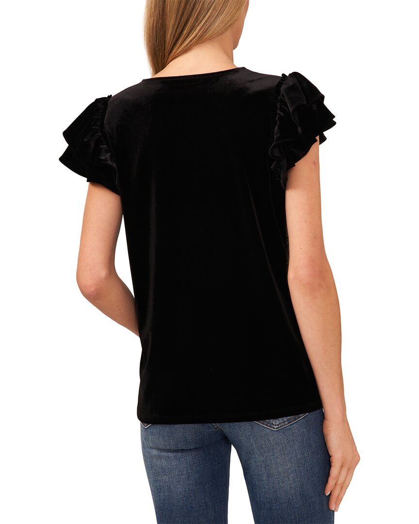 Cece Double Ruffle Sleeve Knit Top