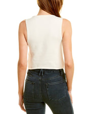 Good American Cut In Cropped Sweater