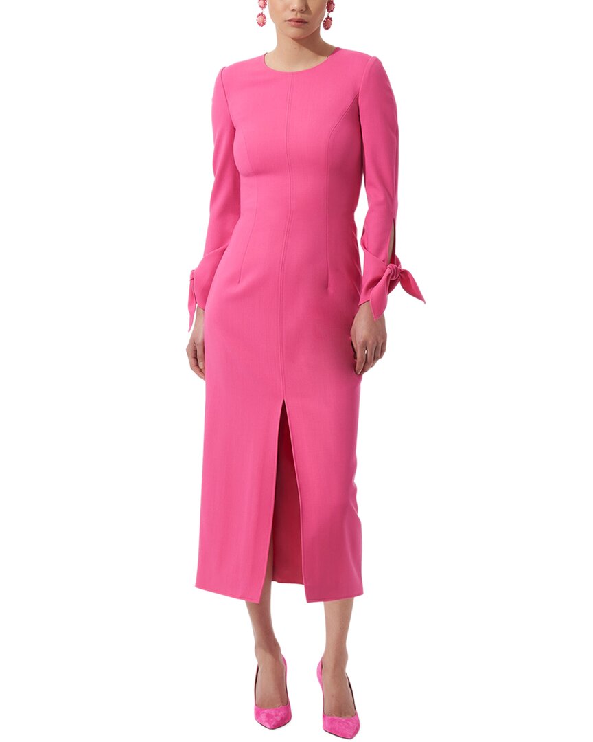 Carolina Herrera Crewneck Wool-Blend Midi Dress Multi