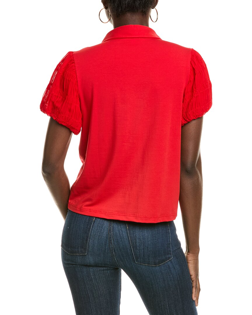 Nanette Nanette Lepore Gathered Puff Sleeve Blouse