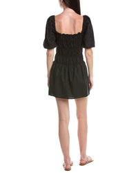Onia Air Smocked Linen-Blend Mini Dress