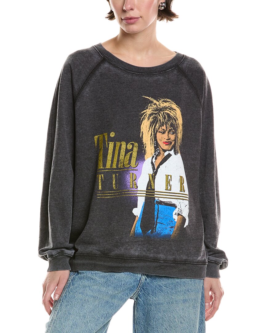 Prince Peter Tina Turner Gold Fleck Burnout Pullover Regular 8 (M) Black