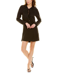 Suboo Georgia Lace Up Mini Dress Black