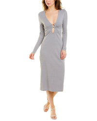 Suboo Saffron Ribbed Midi Dress Grey