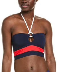 Robin Piccone Babe Bandeau Bikini Top Blue Regular 0 (XS)