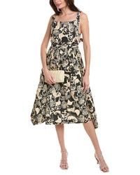Agua Bendita Lunatus Cosechia Midi Dress Regular 16 (XL) Black