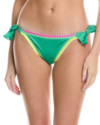Pq Swim X Solange Ferrarini Crochet Trim Full Bikini Bottom Green Regular 12 (L)