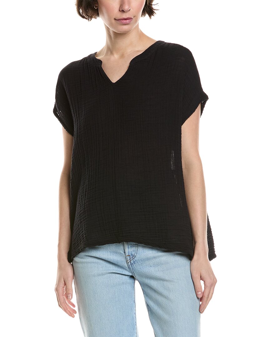Michael Stars Naomi Gauze Top Regular 0 (XS) Black