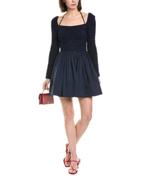 Staud Cassidy Mini Dress Blue