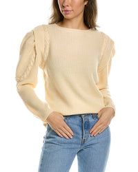 Lea & Viola Braided Wool & Cashmere-Blend Sweater White
